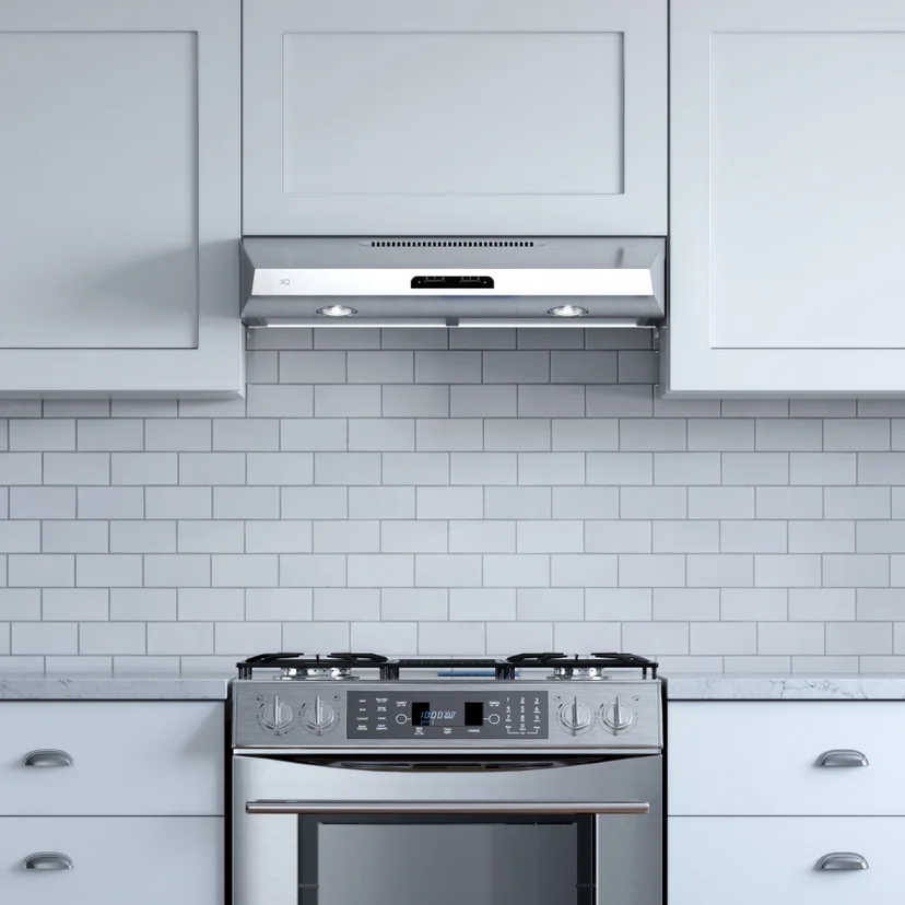 XO Ventilation XOE30W 30 Inch Under Cabinet Range Hood with 350 CFM: Whi...