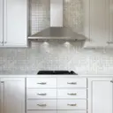 Wall Mount Range Hood with 4-Speeds/600 CFM Blower, Push Button Controls, LED Lighting, Aluminum Mesh Filter, 5 Minute Delay Shutoff, Code Compliance Control, Convertible to Recirculating, and UL Listed