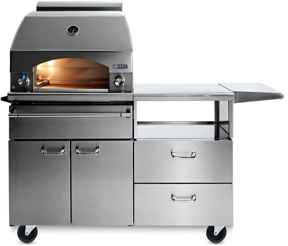 Lynx LPZAFNG 30 Inch Freestanding Pizza Oven and Cart Stainless