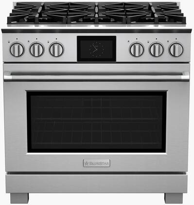 Bluestar BSDF366BL 36" Dual Fuel Range  w/ 6 Burners: Liquid Propane,...