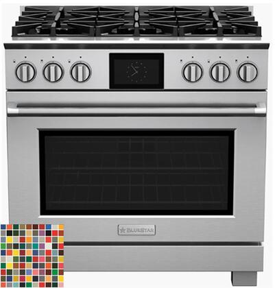 Bluestar BSDF366BCCPLT 36" Dual Fuel Range  w/ 6 Burners: Natural Gas, Cu...