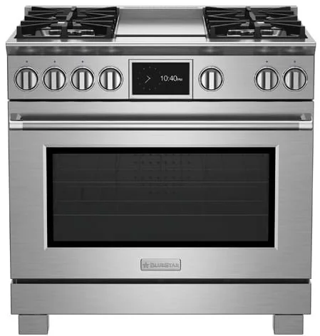 Bluestar BSDF364G 36" Dual Fuel Range  w/ 4 Burners, 12" Griddle: Na...