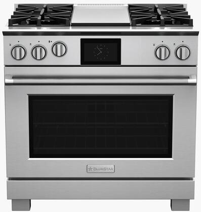 Bluestar BSDF364GL 36" Dual Fuel Range  w/ 4 Burners, 12" Griddle: Li...