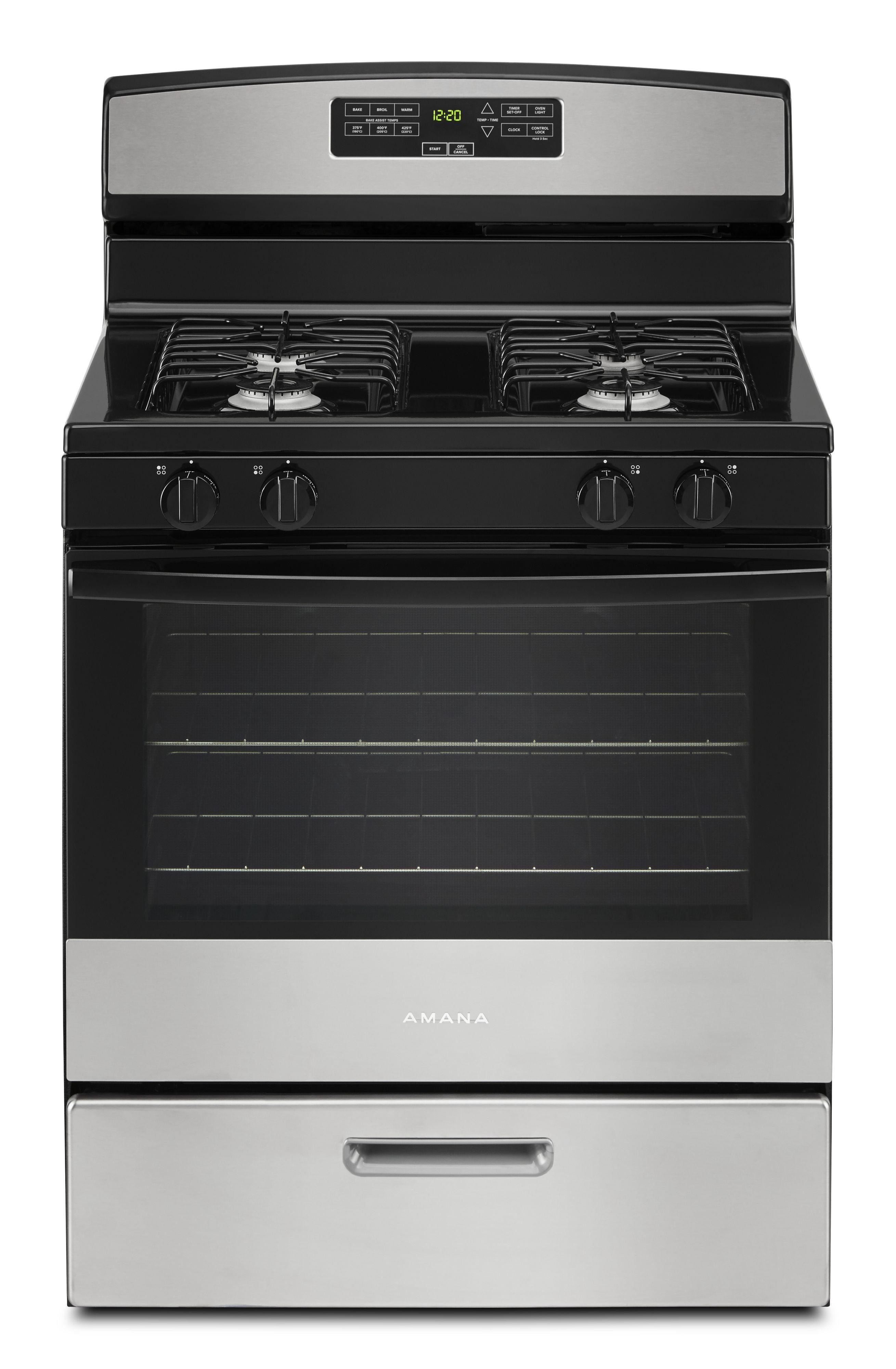 Amana AGR6303MMW 30-inch Gas Range White | Plesser's Appliances