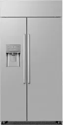 42 Inch Smart Built-In Side-by-Side Refrigerator with 24 Cu. Ft. Total Capacity, External Water & Ice Dispenser, Temperature Controlled Drawers, Metal Cooling™ (Stainless Steel Back Wall), LED Lighting, Power Cool, Power Freeze, Sabbath Mode and EnergyStar Certified