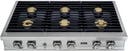 48 Inch Gas Smart Rangetop with 6 Sealed Burners, Ultra-Wide Continuous Grates, Simmersear™ Burners, Illumina™ Knobs, Auto-Connected Hood, SmartThings App, Perma-Flame™ and Wok Ring