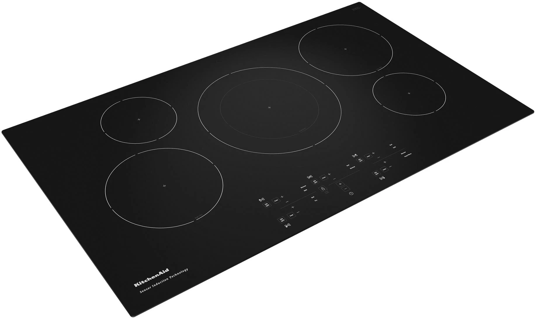 KitchenAid - 36" Built-In Electric Induction Cooktop with 5 Elements and Sensor Induction Technology - Black - Thumbnail 5
