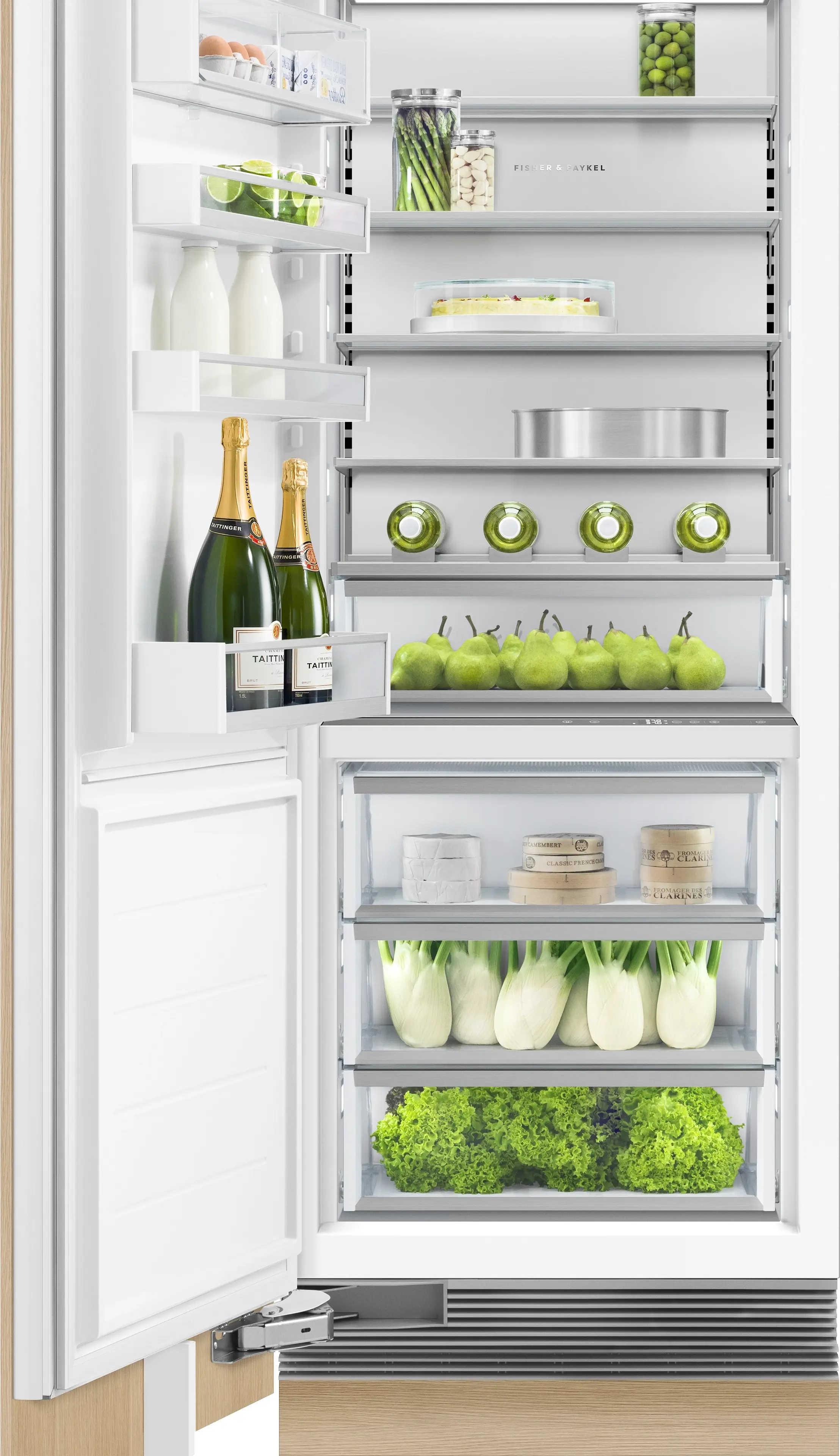 Fisher Paykel RS3084SL1 Panel Ready, Left Hinge with White Interior