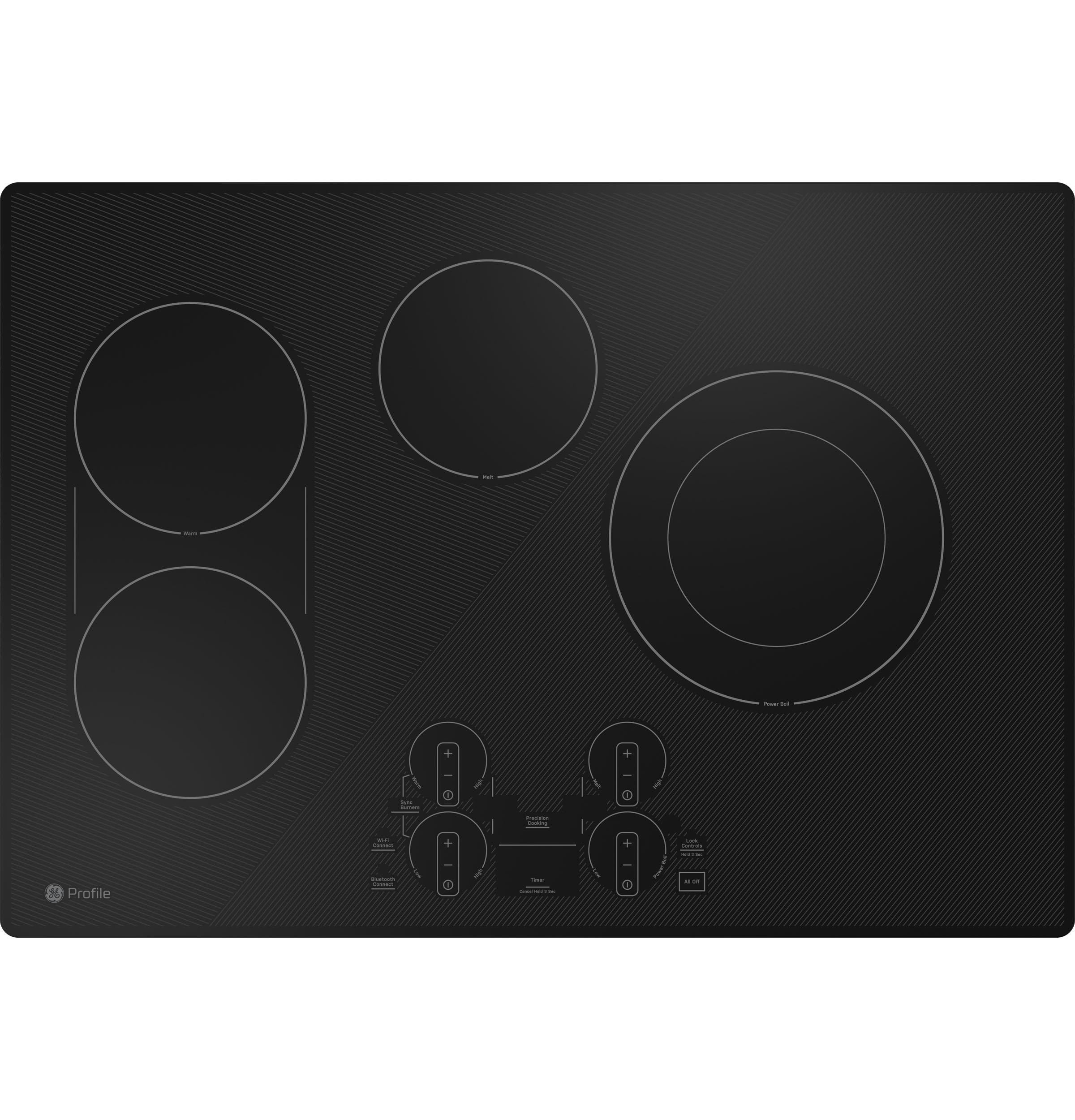 GE PEP7030DTBB 30 Inch Electric Cooktop With Radiant Elemens Black