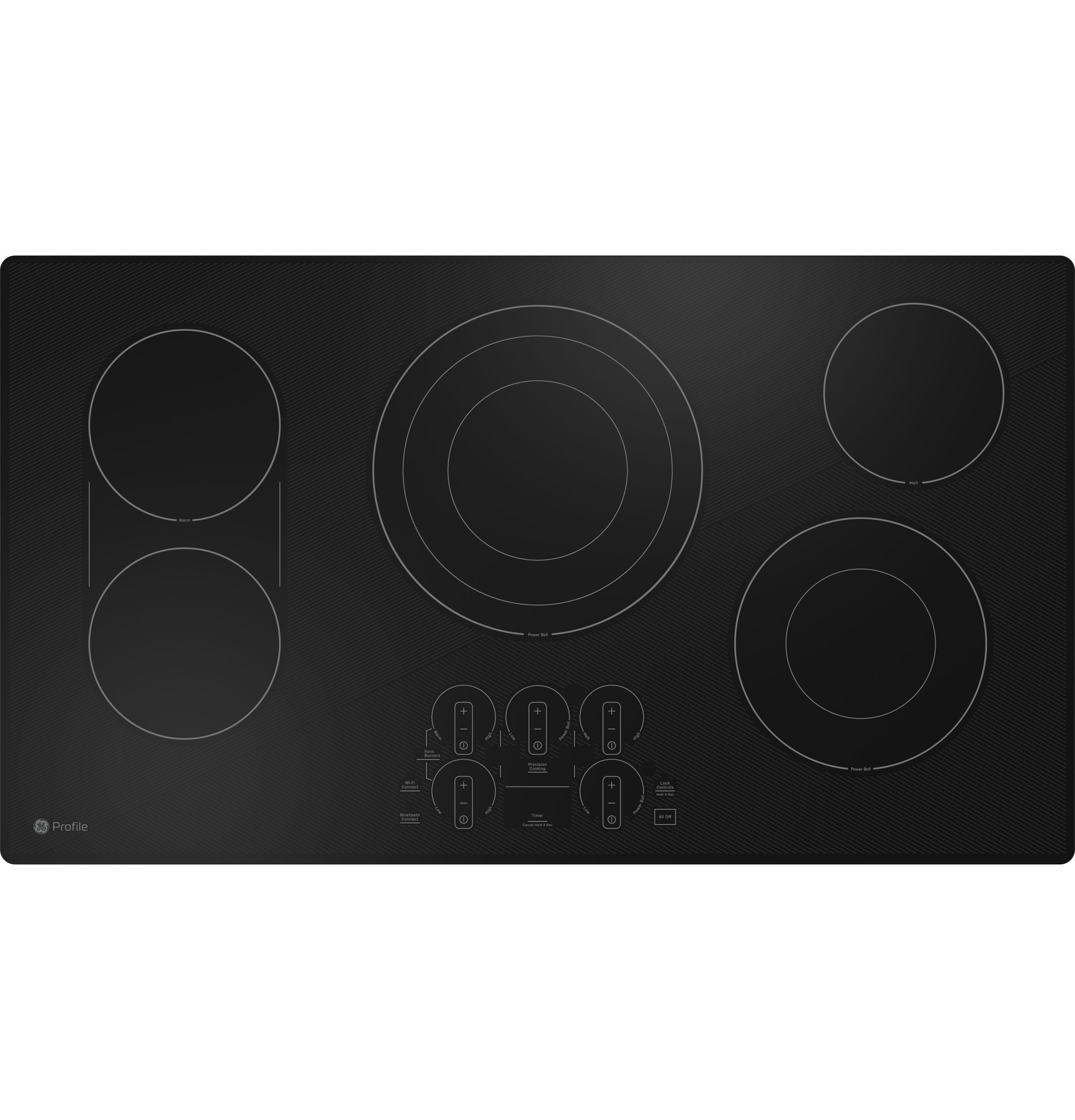 GE PEP7036DTBB 36 Inch Electric Smart Cooktop Black | Plesser's