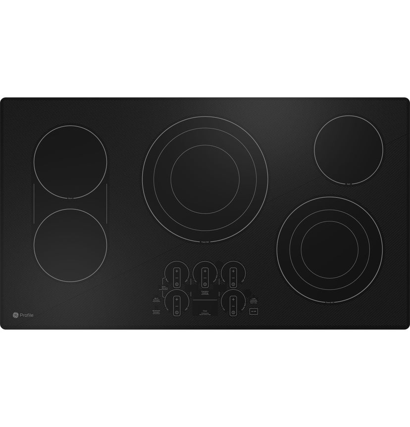 GE PEP9036DTBB 36 Inch Electric Cooktop With Radiant Elemens: Bla...