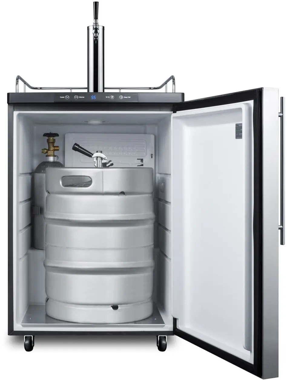 Summit SBC635MBI7SSHV Stainless Steel/Black, Pro Vertical Handle