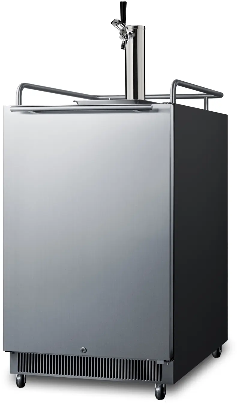 Summit SBC677BITWINTL Stainless Steel/Black, Dual TapLock