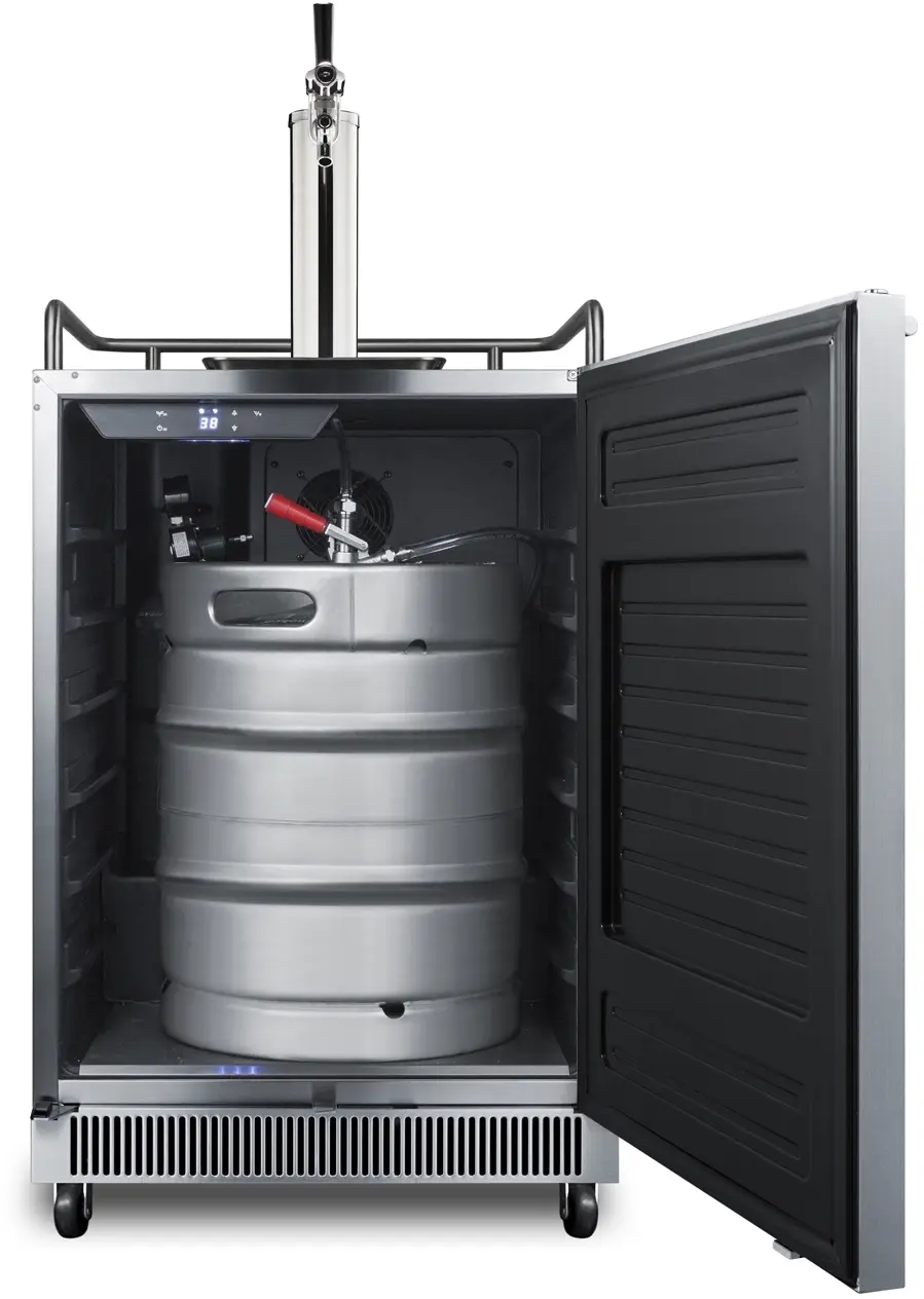 Summit SBC677BITWINTL Stainless Steel/Black, Dual TapLock