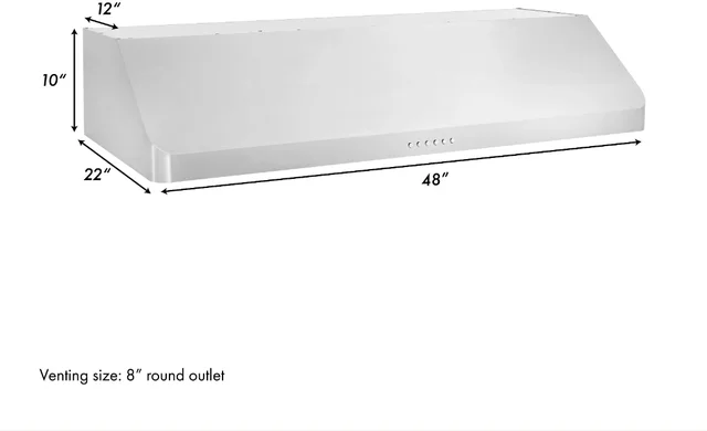 Zline ALP10UC48 Wall Mount Range Hood: Stainless Steel 48 Inch