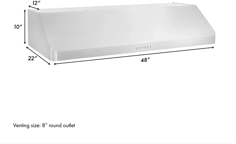 Zline ALP10UC48 Wall Mount Range Hood: Stainless Steel 48 Inch