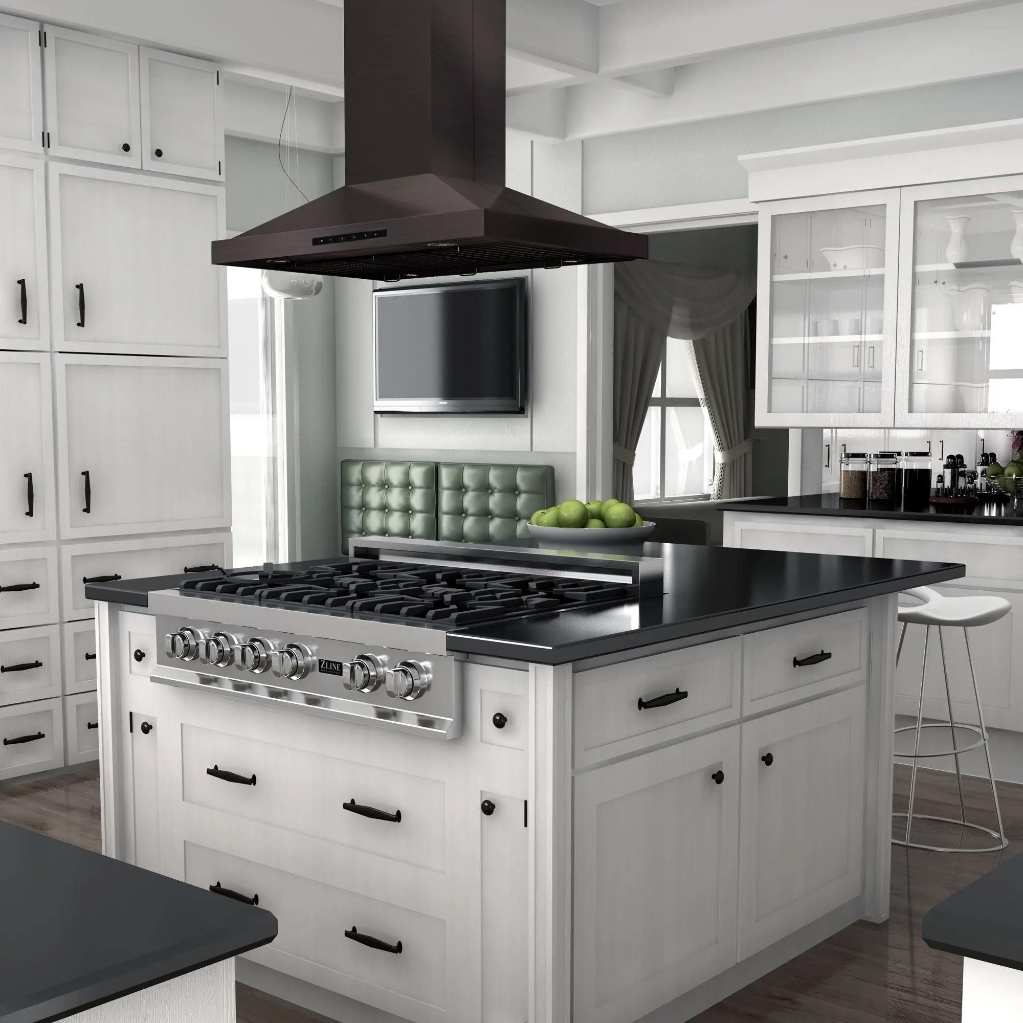 Zline BSGL2IN48 Black Stainless Steel, 48 Inch