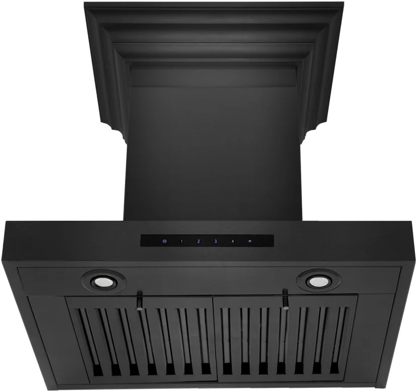 Zline BSKENCRN36 Wall MountRange Hood: 36 Inch Black Stainless Stee...