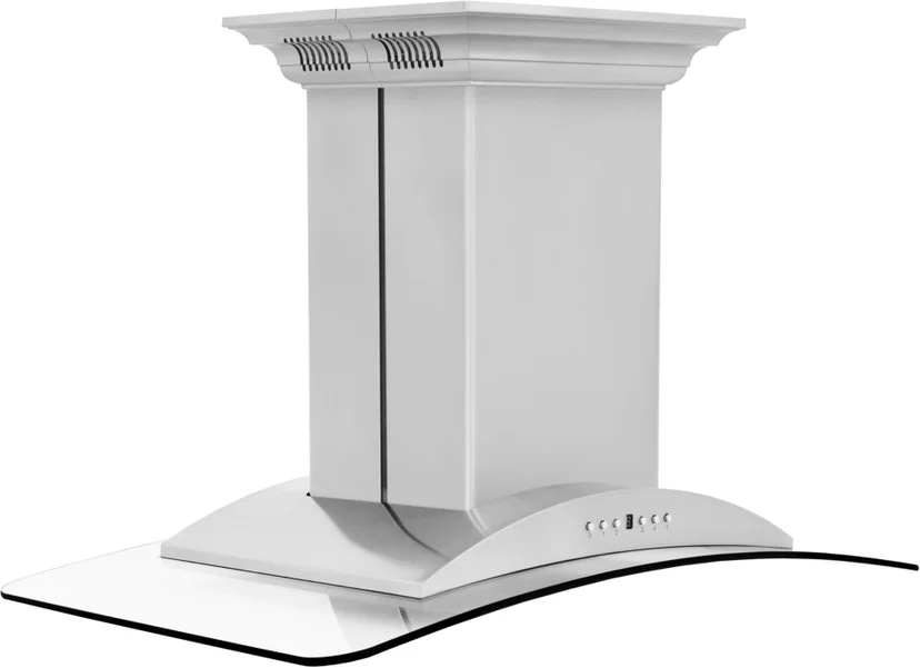 Zline GL9ICRNBT36 Island Mount Range Hood with Built-in CrownSound B...