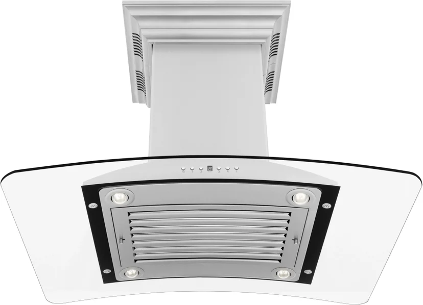 Zline GL9ICRNBT36 Island Mount Range Hood with Built-in CrownSound B...