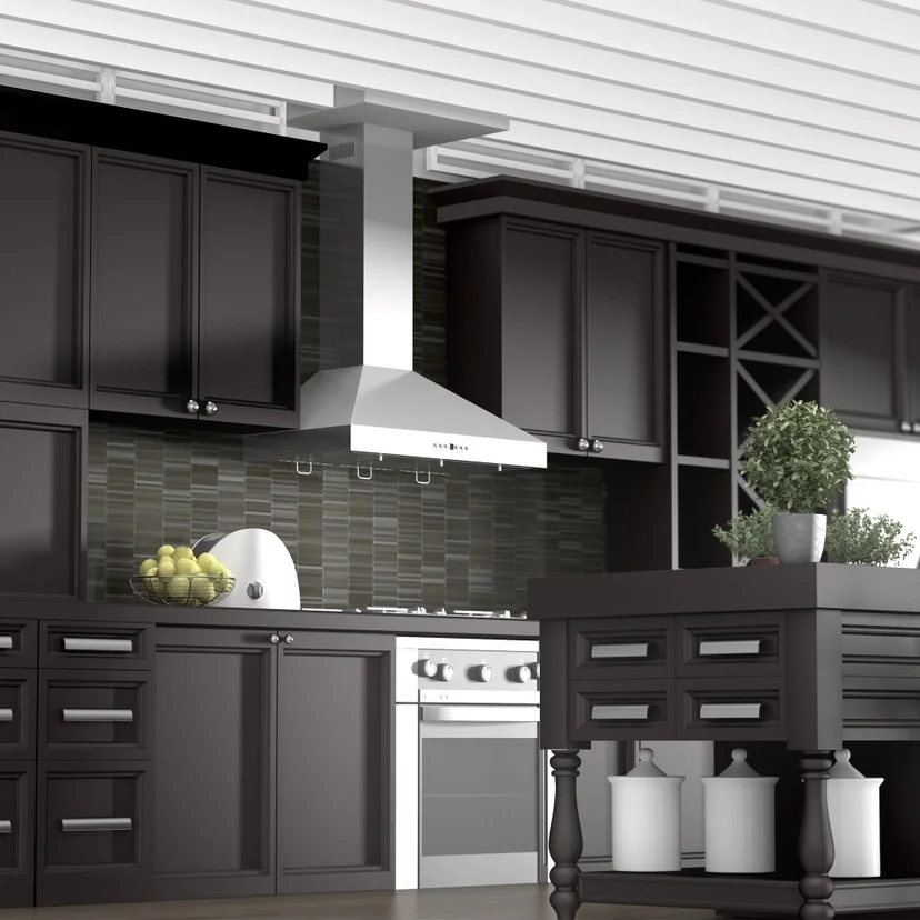 Zline KL3CRN48 Wall Mount Range Hood with LED Lights Stainless Steel