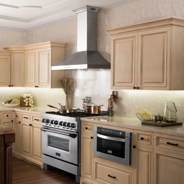 Zline KL3CRNBT48 Wall Mount Range Hood with 4 Fan Speed Stainless