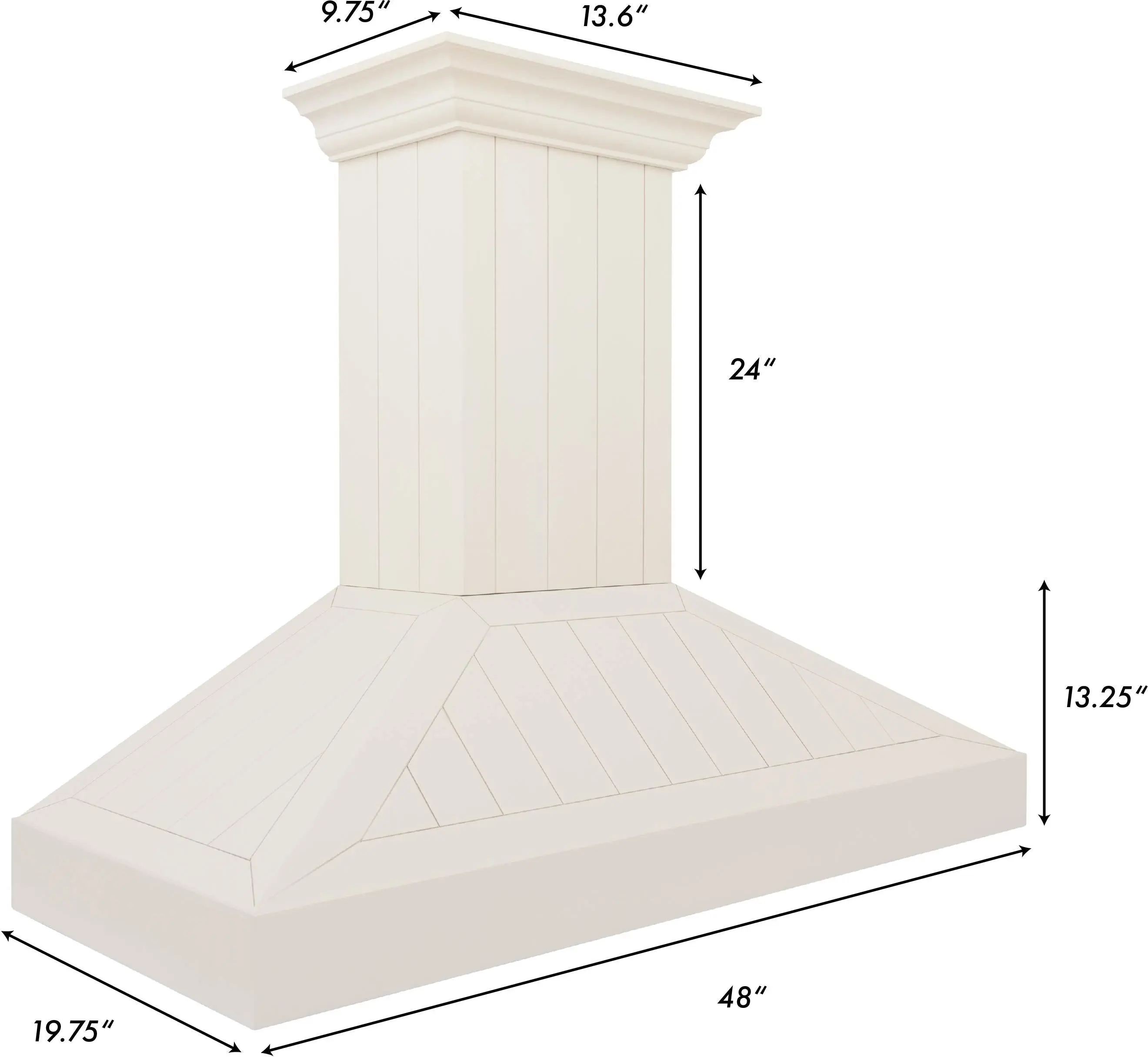 Zline KPTT48 48 Inch White Wood