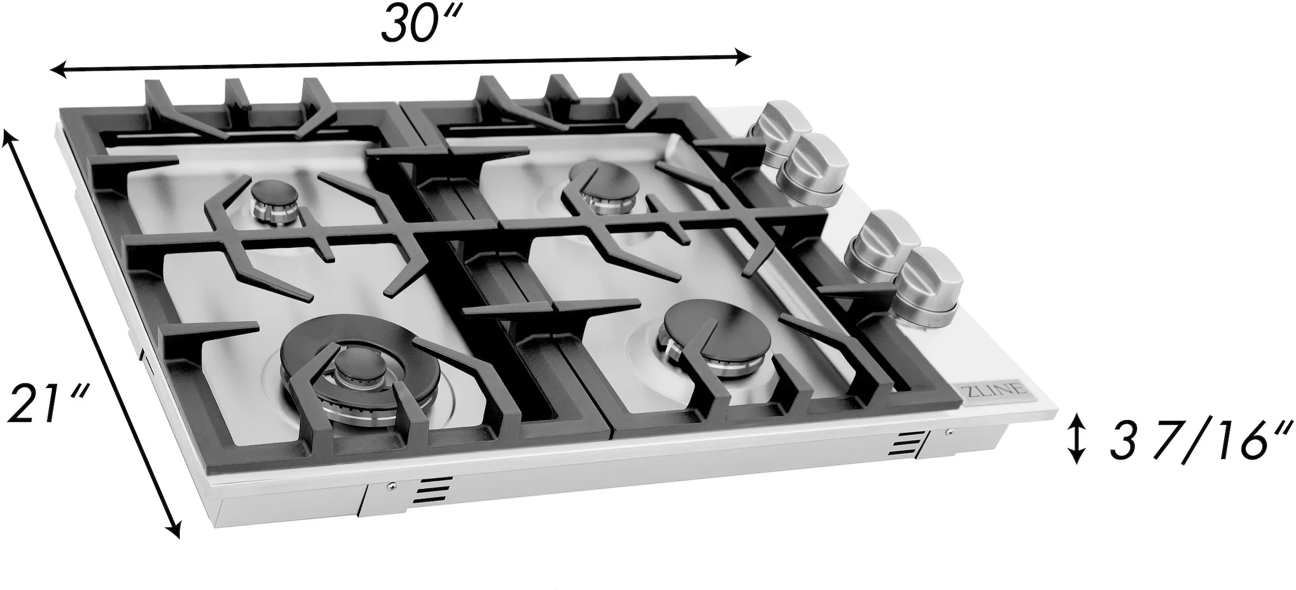 Zline RCBR30 Stainless Steel, Brass Burners