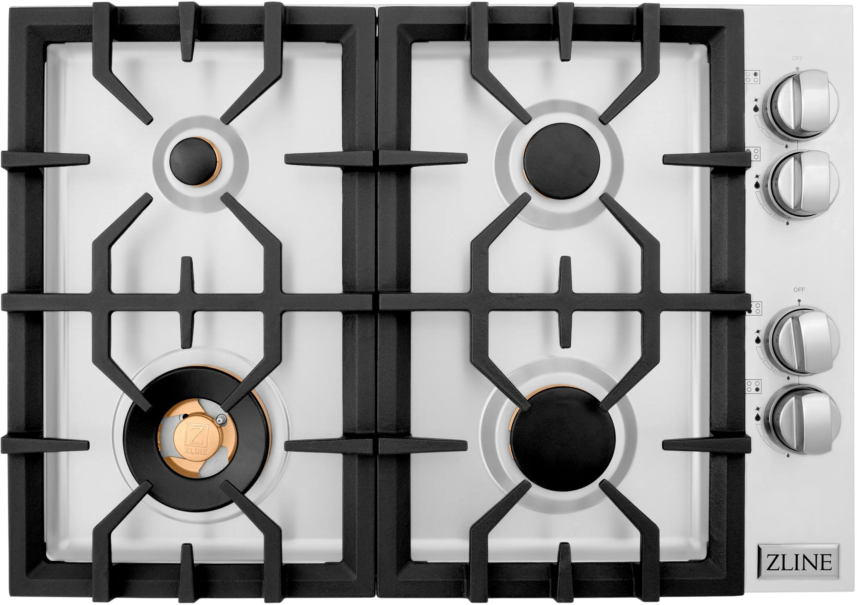 Zline RCBR30 Stainless Steel, Brass Burners