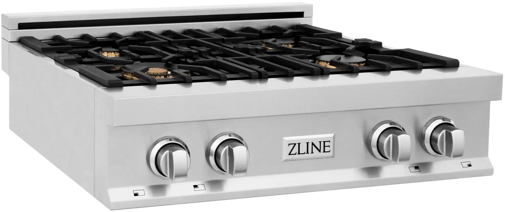 Zline RTBR30 Black Stainless Steel With 4 Gas Brass Burners