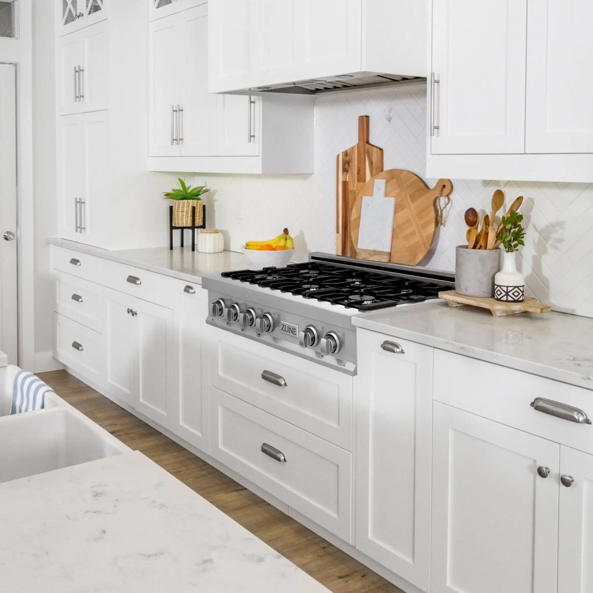 Zline RTBR36 Stainless Steel, Brass Burners