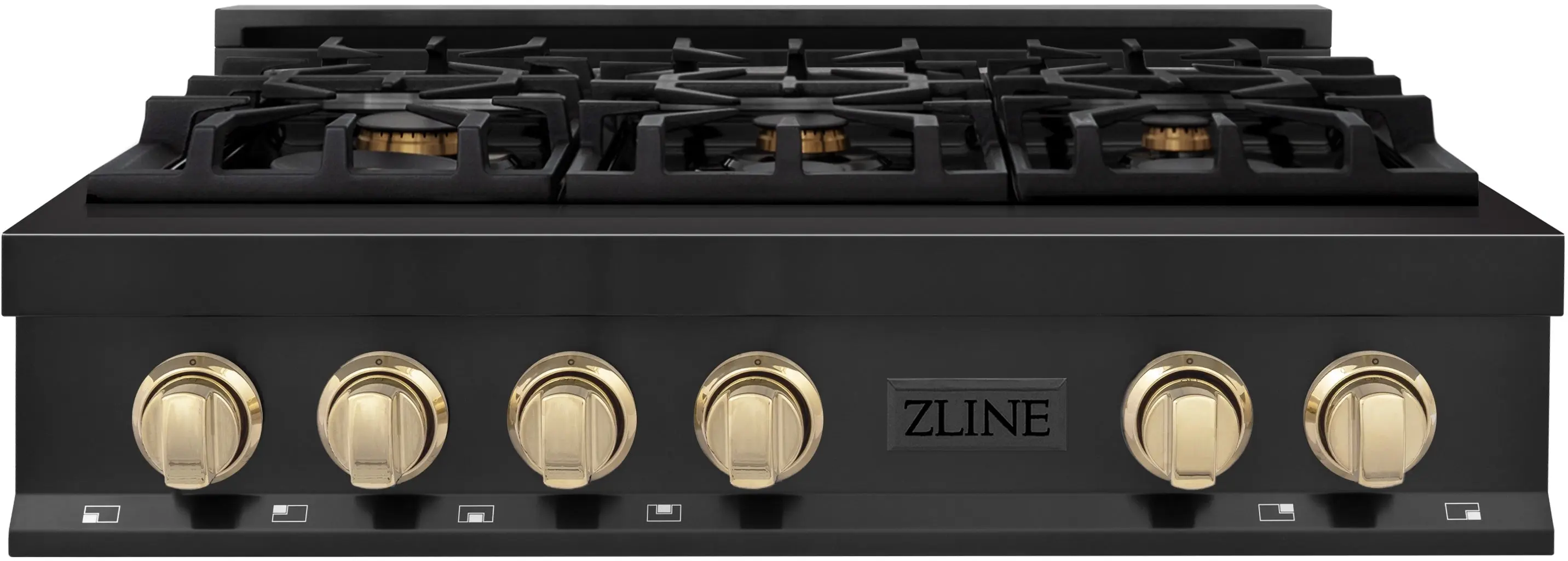 Zline RTBZ36CB Black Stainless Steel And Champagne Bronze Accents