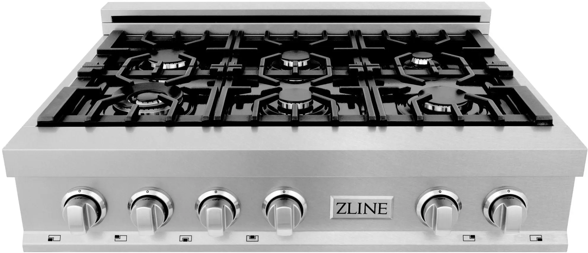 Zline RTSBR36 36 Inch Durasnow Stainless Steel, Brass Burners
