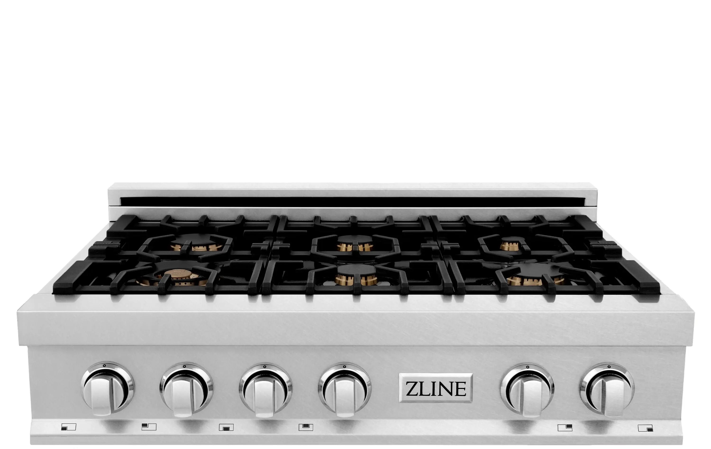 Zline RTSBR36 36 Inch Durasnow Stainless Steel, Brass Burners