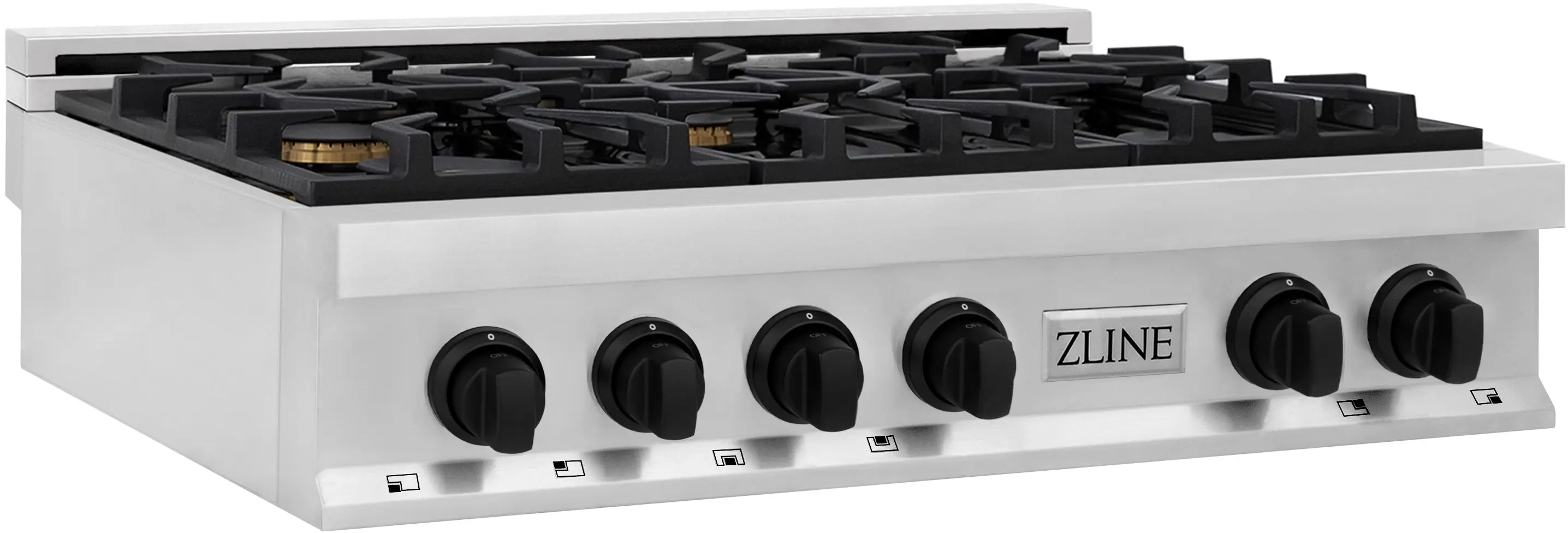 Zline RTZ36MB Stainless Steel and Matte Black Accents