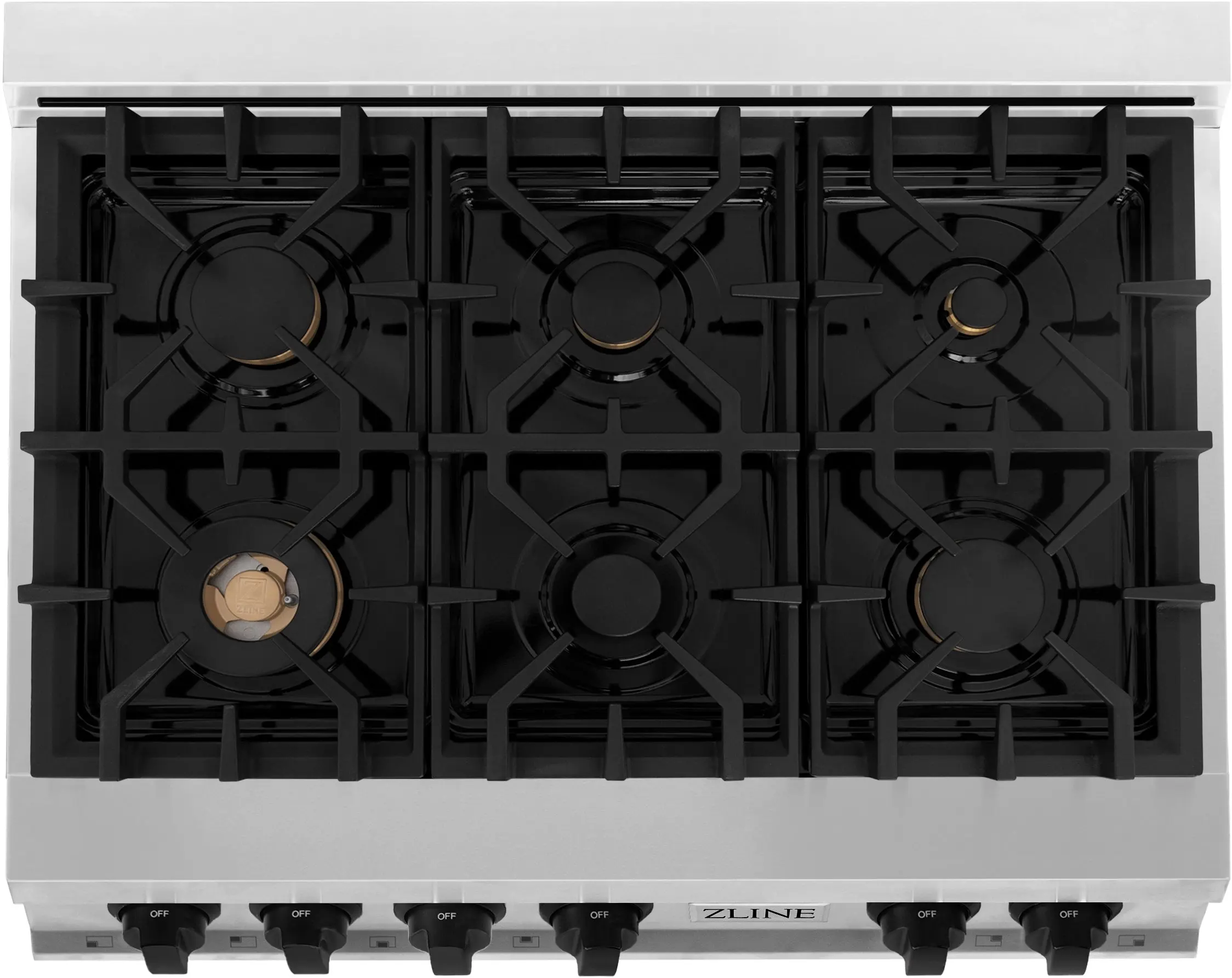 Zline RTZ36MB Stainless Steel and Matte Black Accents
