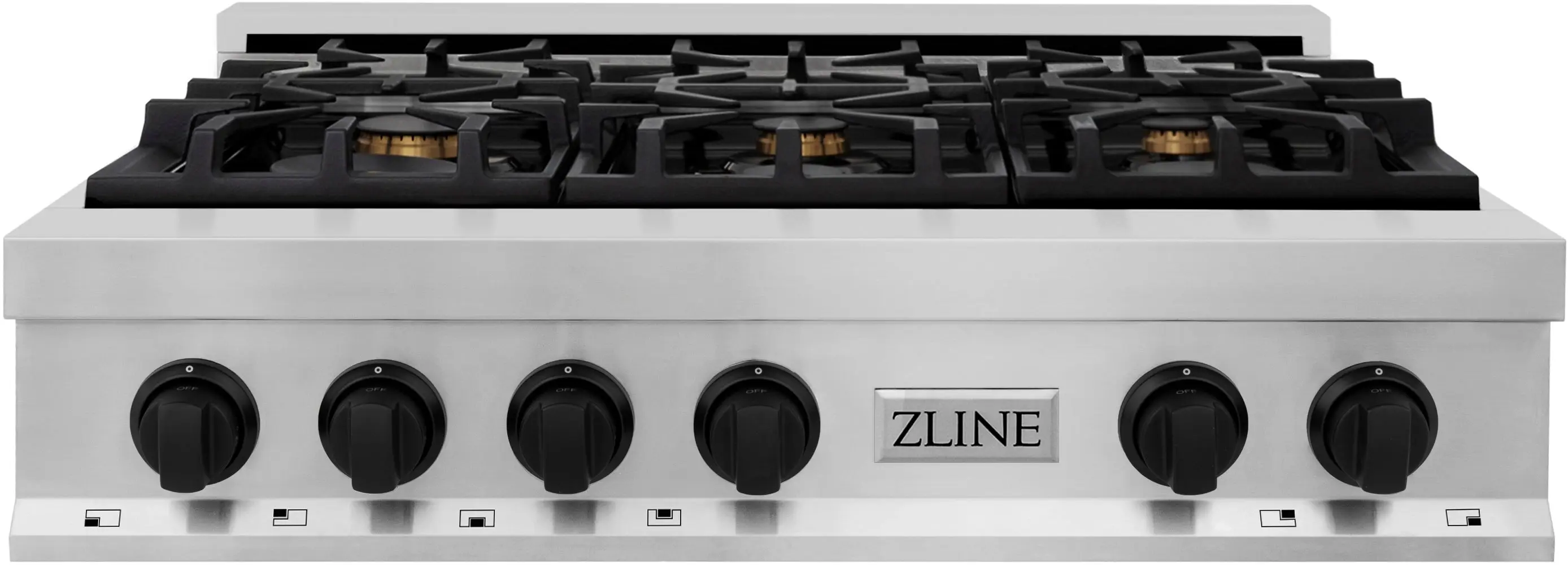 Zline RTZ36MB Stainless Steel and Matte Black Accents