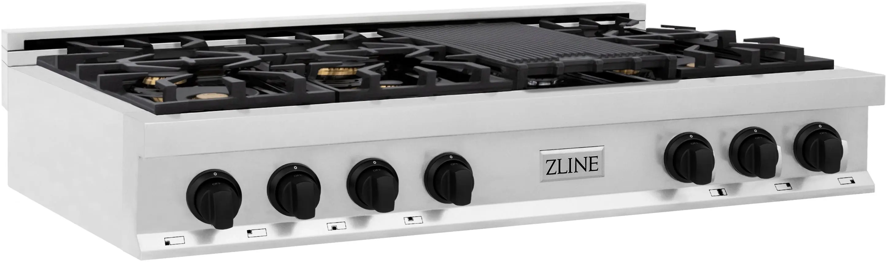 Zline RTZ48MB Stainless Steel and Matte Black Accents