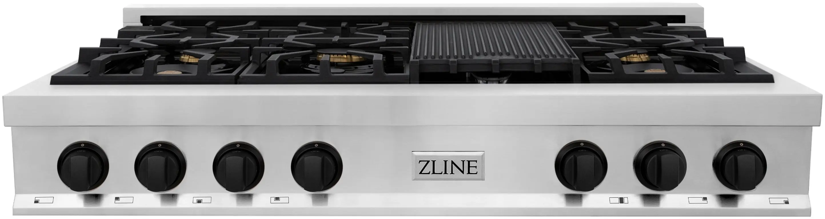 Zline RTZ48MB Stainless Steel and Matte Black Accents