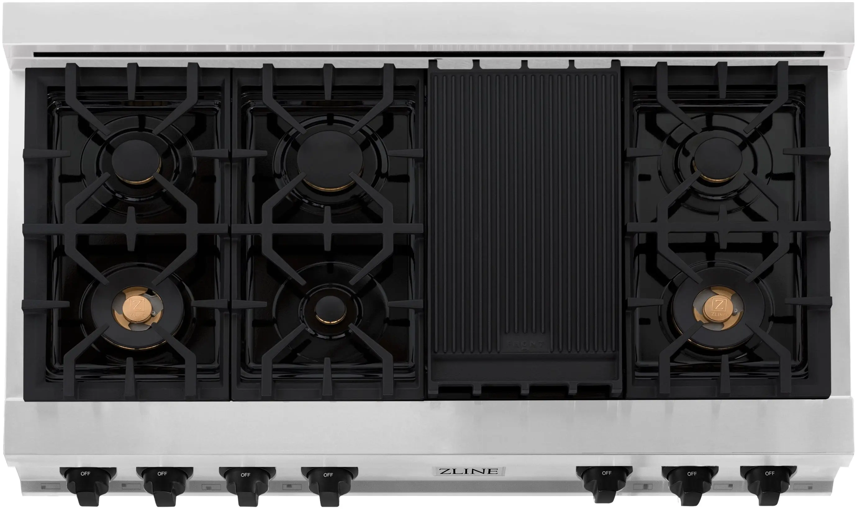 Zline RTZ48MB Stainless Steel and Matte Black Accents