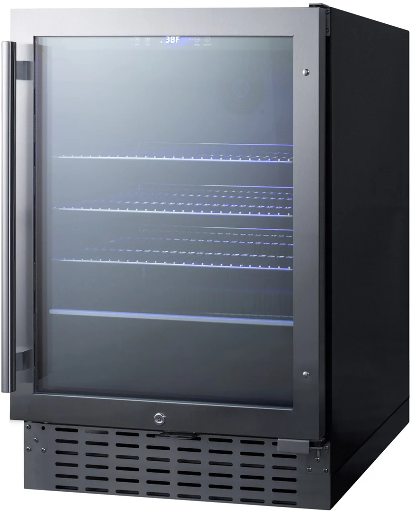 Summit SCR2466BCSS 24 Inch, 4.2 Cu. Ft. Built-In or Freestanding Beve...