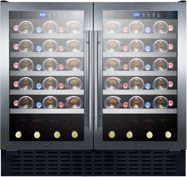 Summit SWC3668 36 Inch Built-In/Freestanding Dual Zone Wine Coole...