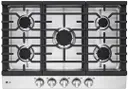 30 Inch Gas Cooktop with 5 Sealed Burners, Continuous Cast-Iron Grates, 20K BTU Ultraheat™ Burner, EasyClean® Stainless Steel Cooktop, Knobs Control, and Auto Reignition