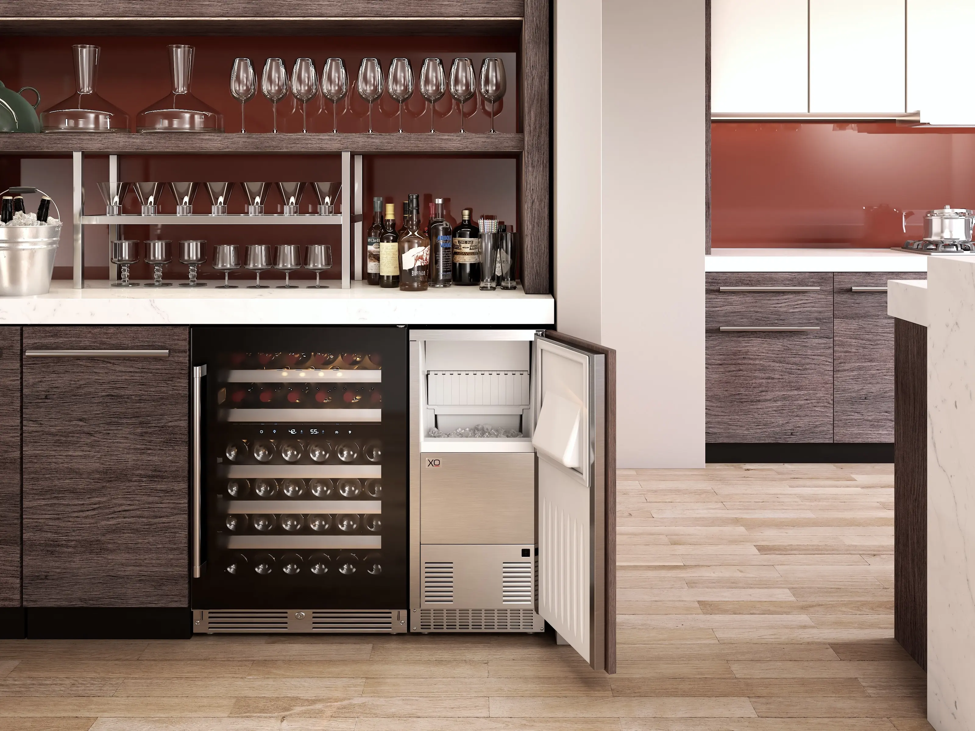 XO XOUIM1565OP 15 Inch Built-In Gourmet Ice Maker Panel Ready