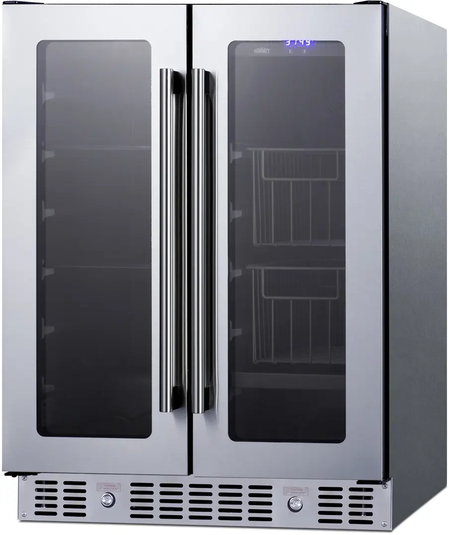 Summit ALFD24WBVPANTRY Black, Glass