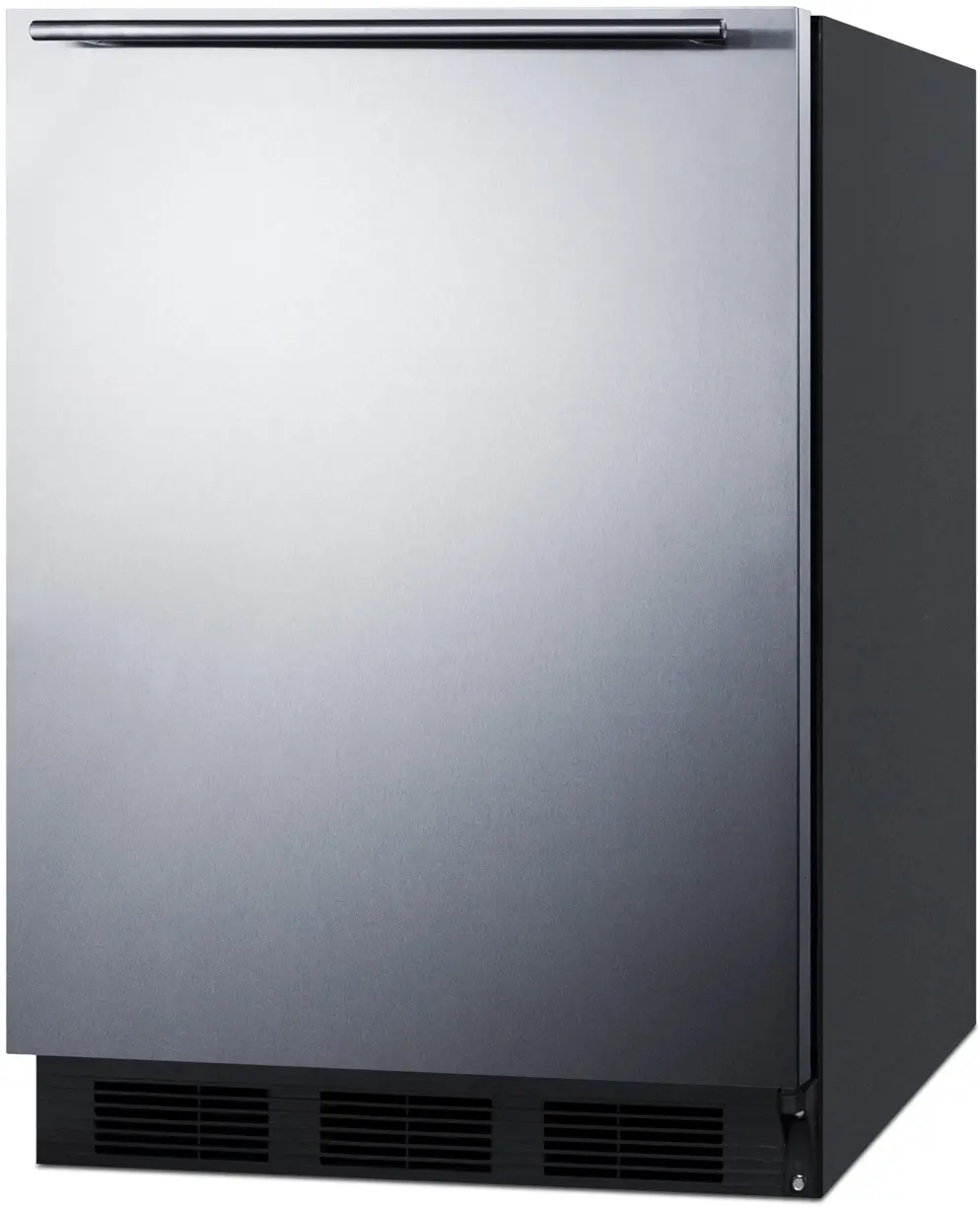 Summit FF6BKSSTB Stainless Steel/Black, Towel Bar Handle