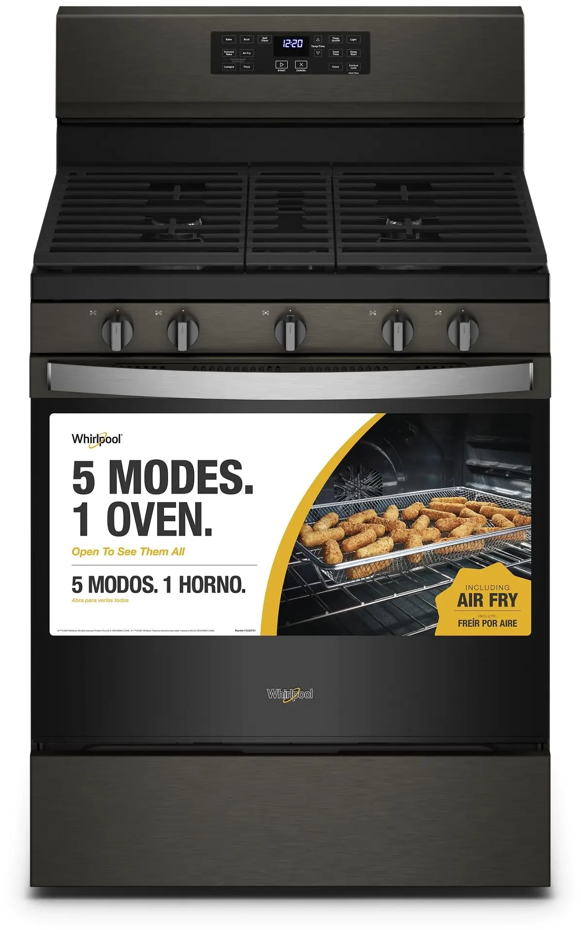 Whirlpool WFG550S0LV Fingerprint-Resistant Black Stainless Steel