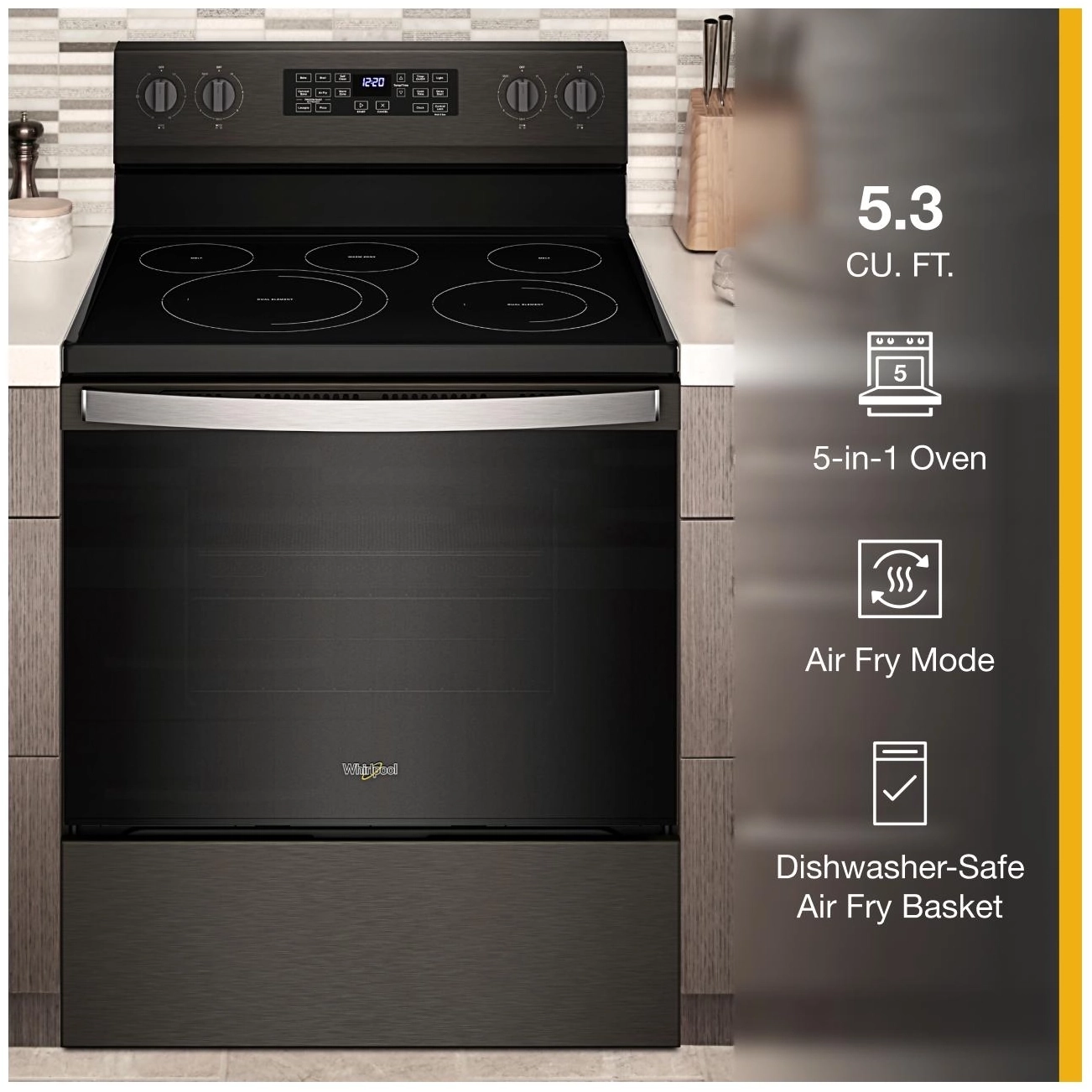 Whirlpool WFE550S0LV Fingerprint-Resistant Black Stainless Steel