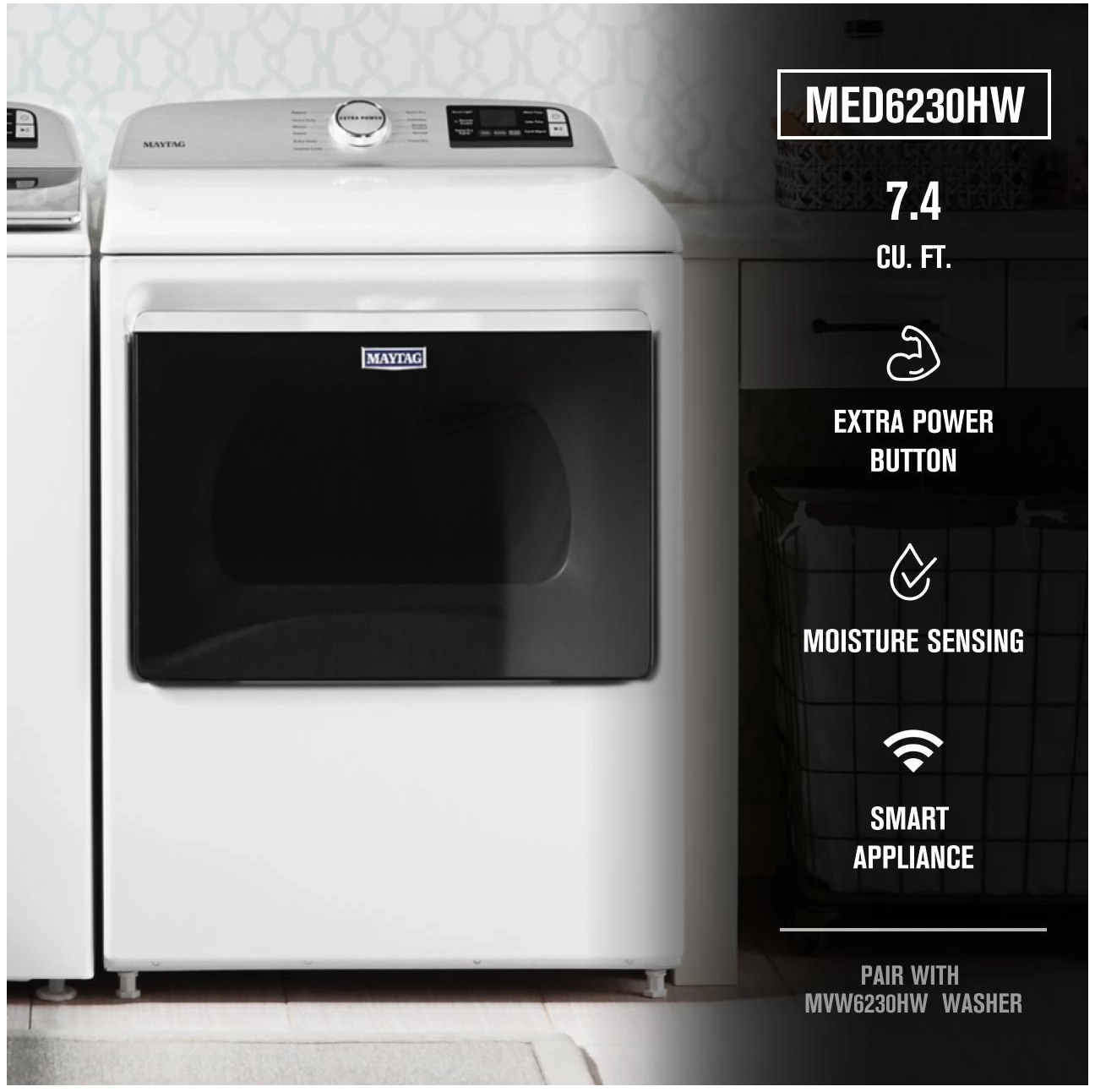 Maytag MED6230HW White