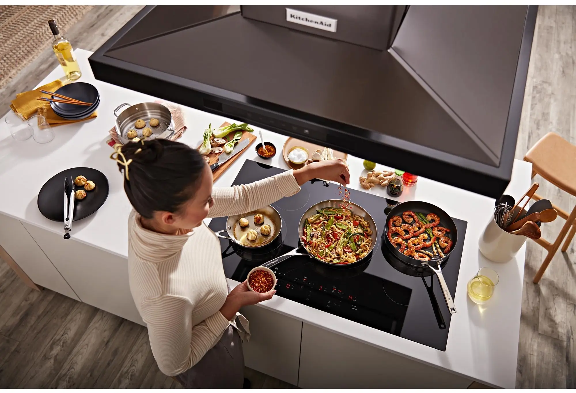 KitchenAid KVIB606DBS Black Stainless Steel, Print Shield, 36 Inch